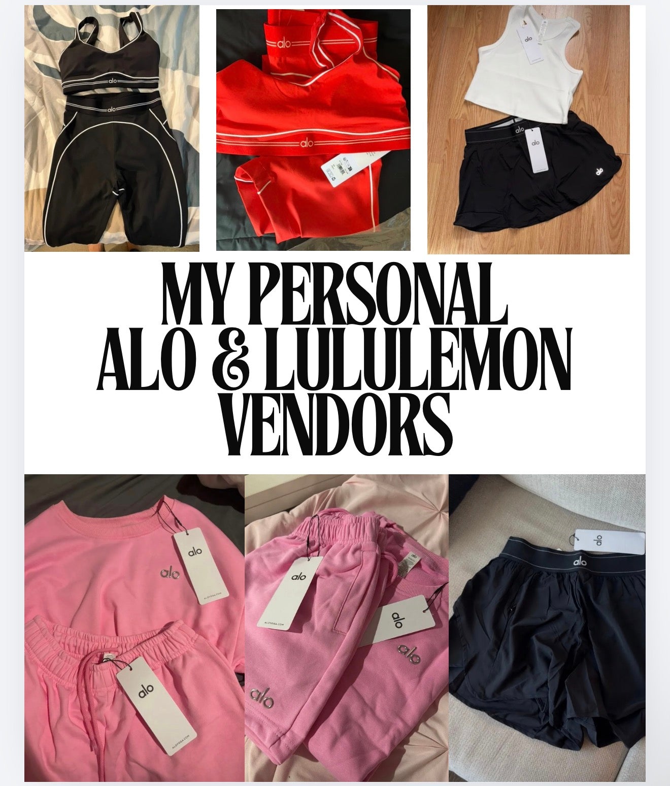 PERSONAL ALO & LULULEMON HIGH QUALITY VENDORS
